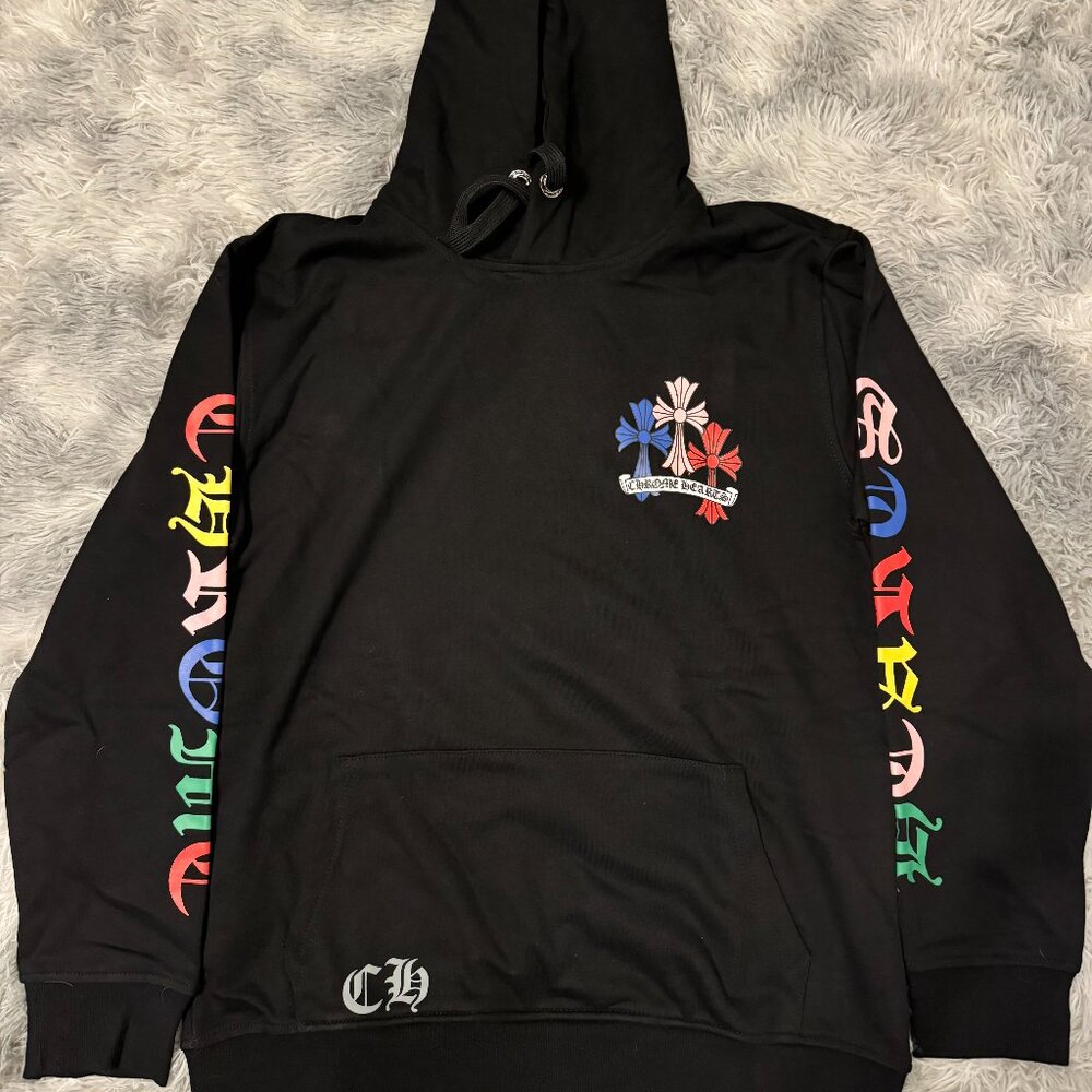 Chrome Hearts Multi Color Cross Cemetery Hoodie Size Medium or Large